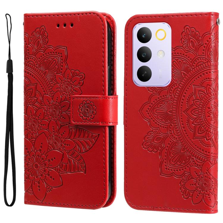 Seven-petal Flowers Embossing Leather Phone Case, For Realme 16 Pro+ 5G, For Realme 16 Pro 5G, For Realme 15x 5G India / Realme C85 5G, For Realme C85 Pro 4G