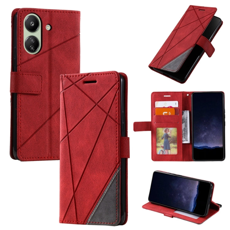 Skin Feel Splicing Leather Phone Case, For Xiaomi Redmi 13C, For Xiaomi Redmi Note 13 Pro+, For Xiaomi Redmi Note 13 Pro 5G, For Xiaomi 13T / Redmi K60 Ultra