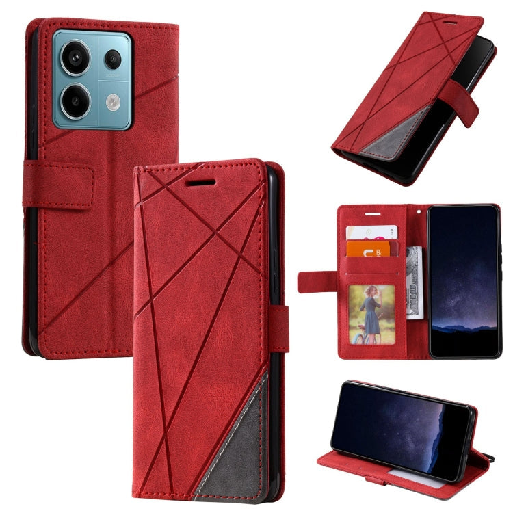 Skin Feel Splicing Leather Phone Case, For Xiaomi Redmi 13C, For Xiaomi Redmi Note 13 Pro+, For Xiaomi Redmi Note 13 Pro 5G, For Xiaomi 13T / Redmi K60 Ultra