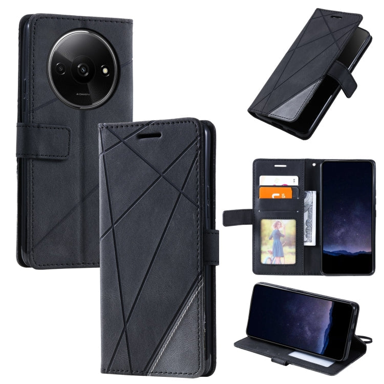 Skin Feel Splicing Leather Phone Case, For Xiaomi Redmi A3, For Xiaomi Redmi Note 13 Pro 4G, For Xiaomi Redmi Note 13 4G, For Xiaomi Redmi K70E