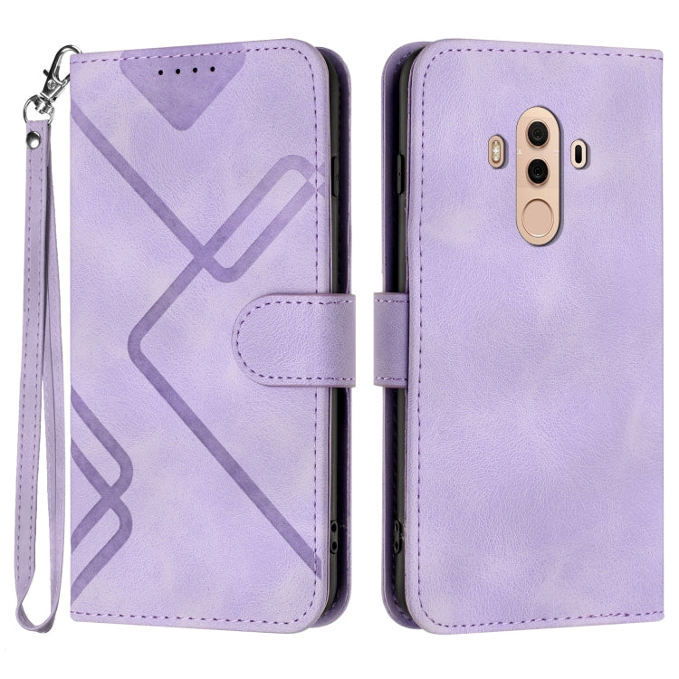 Line Pattern Skin Feel Leather Phone Case, For Huawei P10 Lite