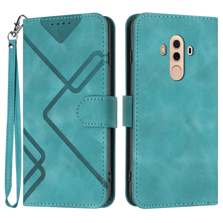 Line Pattern Skin Feel Leather Phone Case, For Huawei P10 Lite