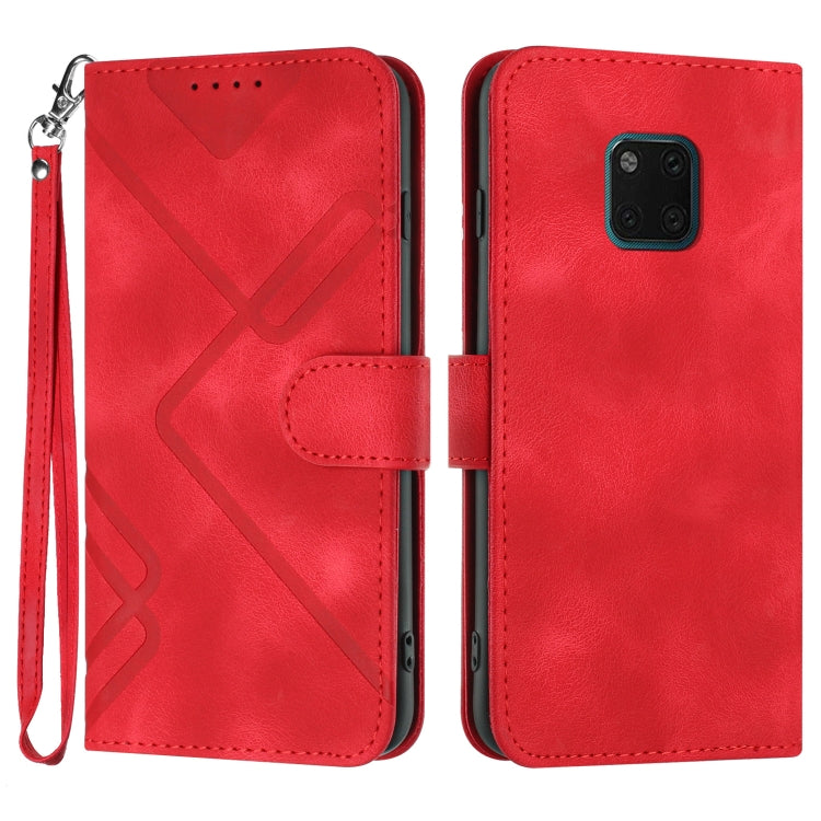 Line Pattern Skin Feel Leather Phone Case, For Huawei P smart 2019/nova lite 3, For Huawei Mate 20 Pro, For Huawei Mate 20 lite/Maimang 7, For Huawei P20 Pro