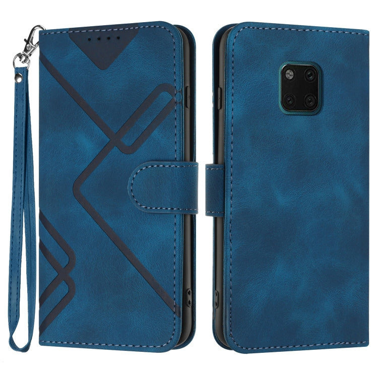Line Pattern Skin Feel Leather Phone Case, For Huawei P smart 2019/nova lite 3, For Huawei Mate 20 Pro, For Huawei Mate 20 lite/Maimang 7, For Huawei P20 Pro