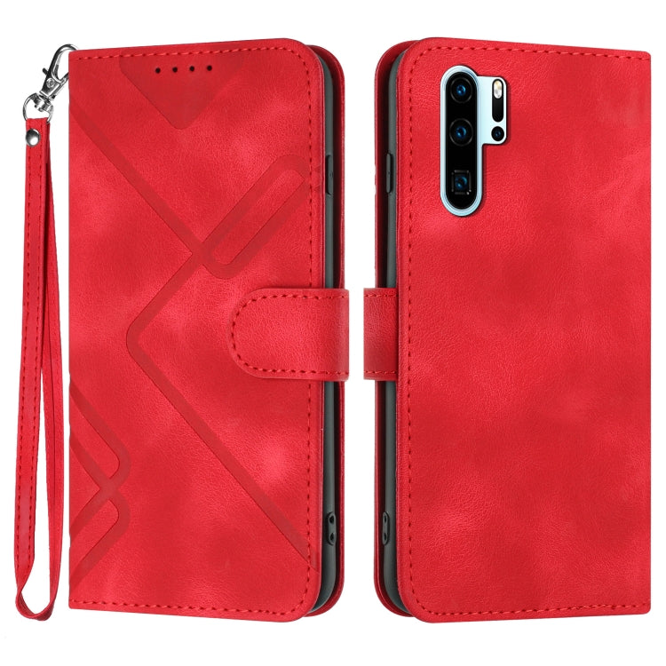 Line Pattern Skin Feel Leather Phone Case, For Huawei P smart 2019/nova lite 3, For Huawei Mate 20 Pro, For Huawei Mate 20 lite/Maimang 7, For Huawei P20 Pro