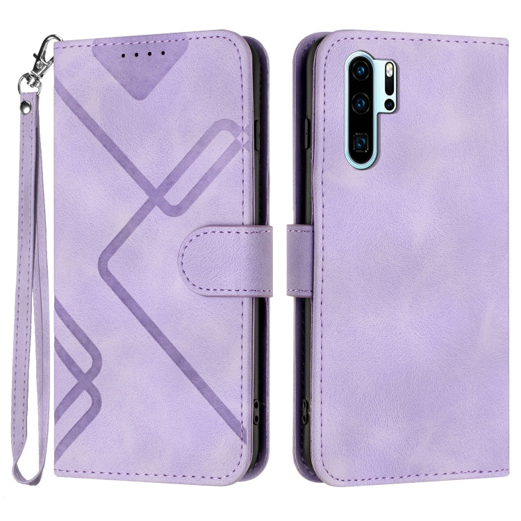Line Pattern Skin Feel Leather Phone Case, For Huawei P smart 2019/nova lite 3, For Huawei Mate 20 Pro, For Huawei Mate 20 lite/Maimang 7, For Huawei P20 Pro