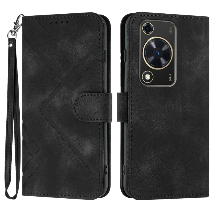 Line Pattern Skin Feel Leather Phone Case, For Huawei P60 / P60 Pro, For Huawei Enjoy 50 Pro / nova Y90, For Huawei Enjoy 50 / nova Y70, For Huawei Enjoy 20e