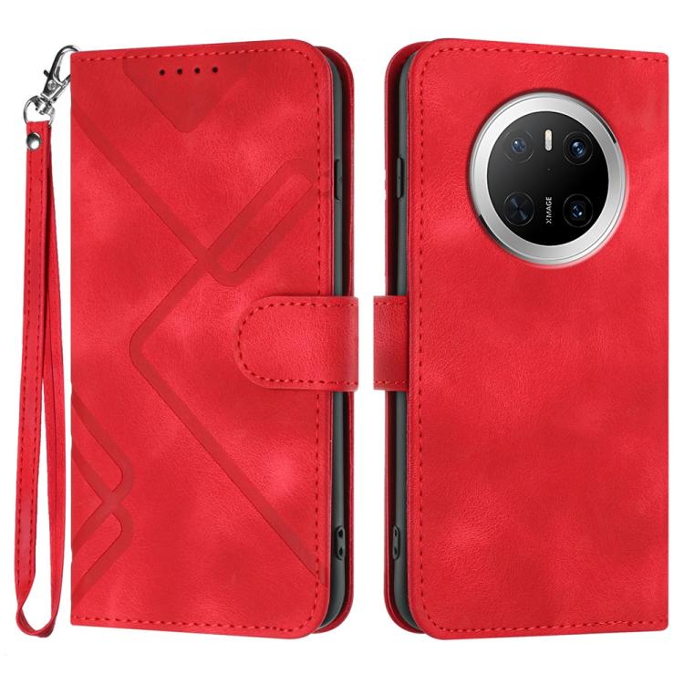 Line Pattern Skin Feel Leather Phone Case, For Huawei Pura 80 5G, For Huawei Mate 70 Pro / Mate 70 Pro+, For Huawei Mate 70, For Huawei nova 12i