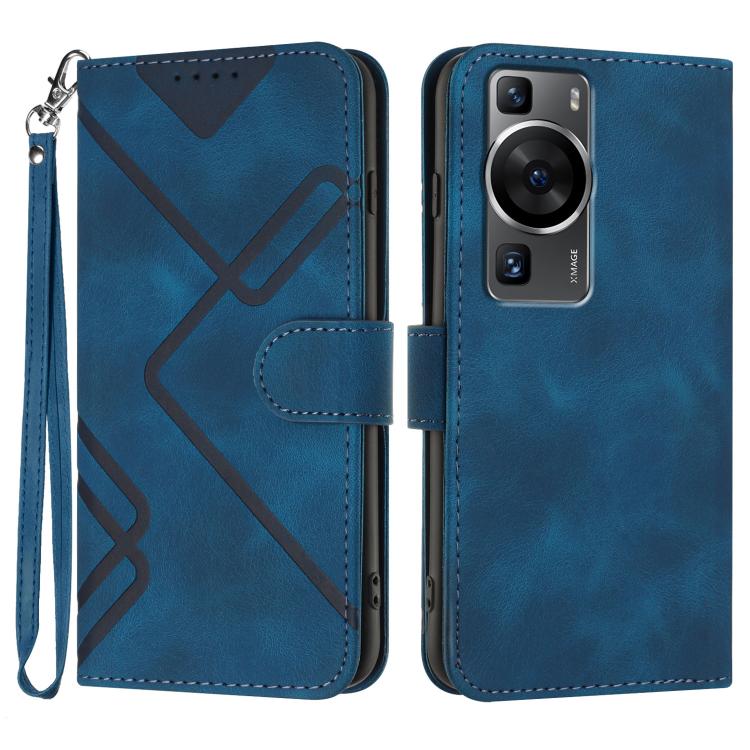 Line Pattern Skin Feel Leather Phone Case, For Huawei P60 / P60 Pro, For Huawei Enjoy 50 Pro / nova Y90, For Huawei Enjoy 50 / nova Y70, For Huawei Enjoy 20e