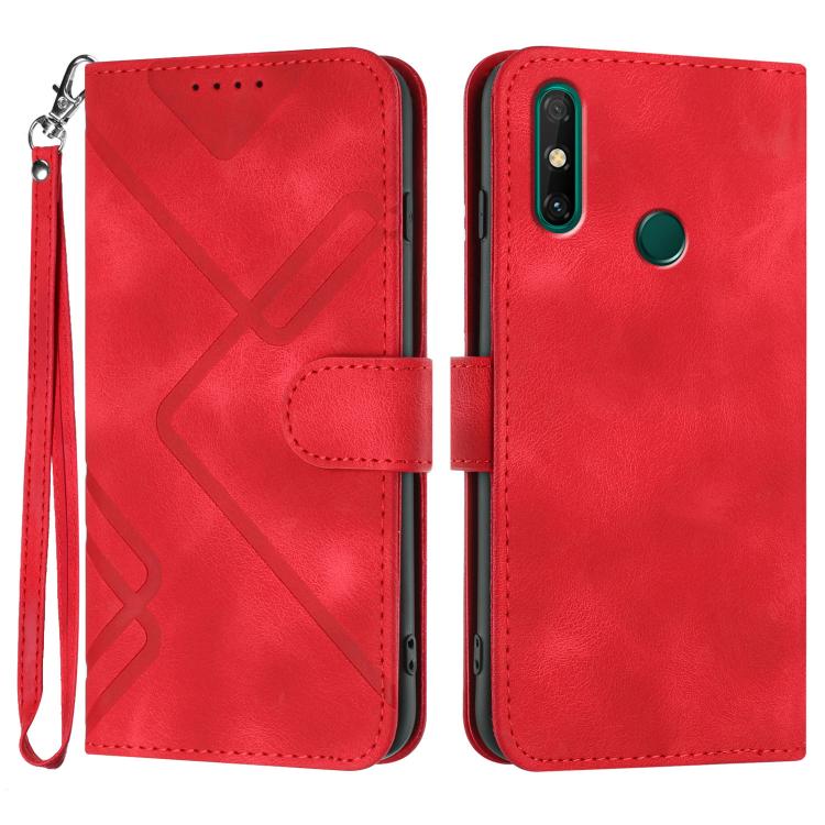 Line Pattern Skin Feel Leather Phone Case, For Huawei P50 Pro, For Huawei P50, For Huawei Enjoy 20 SE 4G, For Huawei nova 8 SE