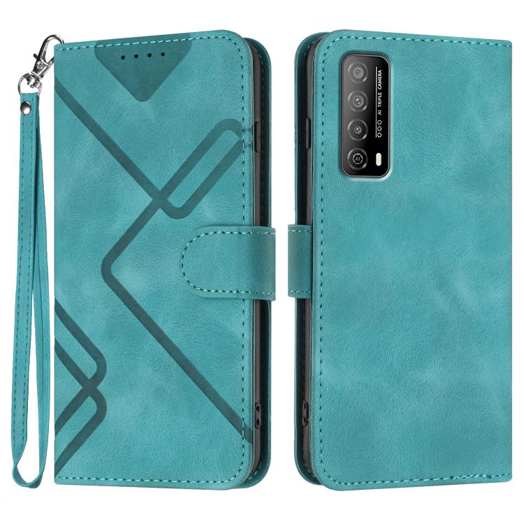 Line Pattern Skin Feel Leather Phone Case, For Huawei P50 Pro, For Huawei P50, For Huawei Enjoy 20 SE 4G, For Huawei nova 8 SE