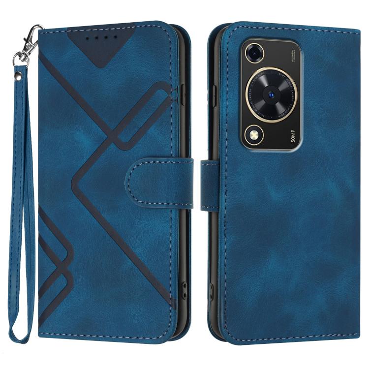 Line Pattern Skin Feel Leather Phone Case, For Huawei nova 12s, For Huawei nova Y72, For Huawei nova 12 Pro / nova 12 Ultra, For Huawei Enjoy 70