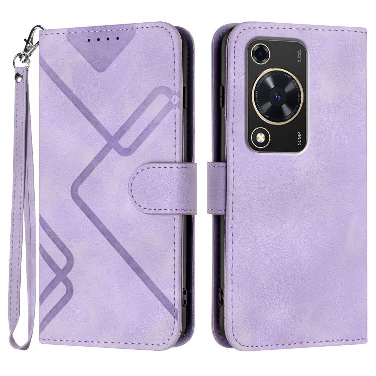 Line Pattern Skin Feel Leather Phone Case, For Huawei nova 12s, For Huawei nova Y72, For Huawei nova 12 Pro / nova 12 Ultra, For Huawei Enjoy 70
