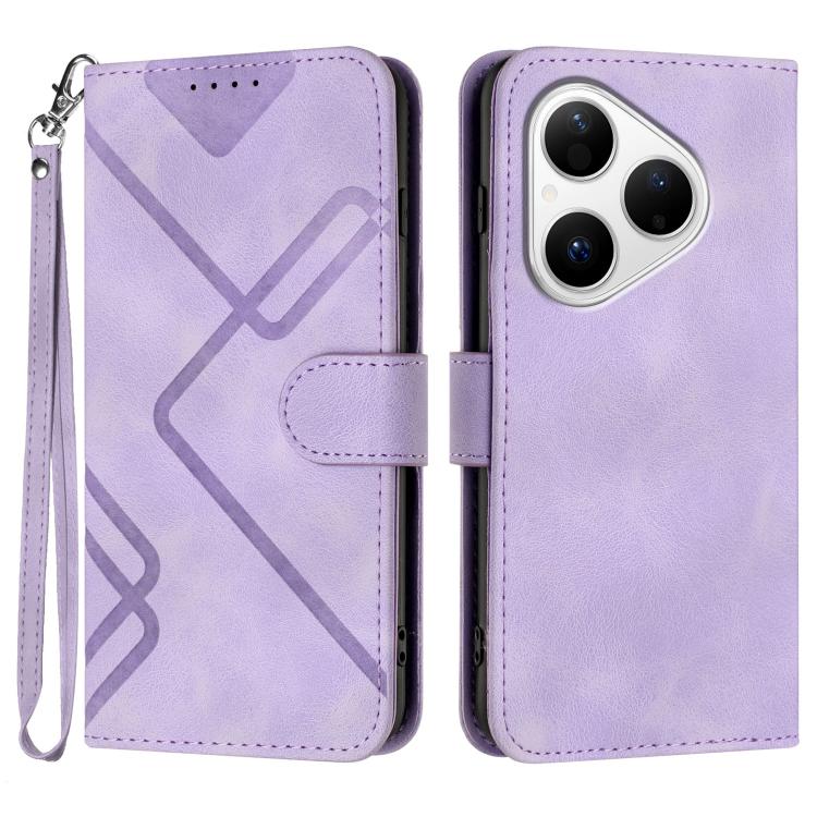 Line Pattern Skin Feel Leather Phone Case, For Huawei Pura 80 5G, For Huawei Mate 70 Pro / Mate 70 Pro+, For Huawei Mate 70, For Huawei nova 12i