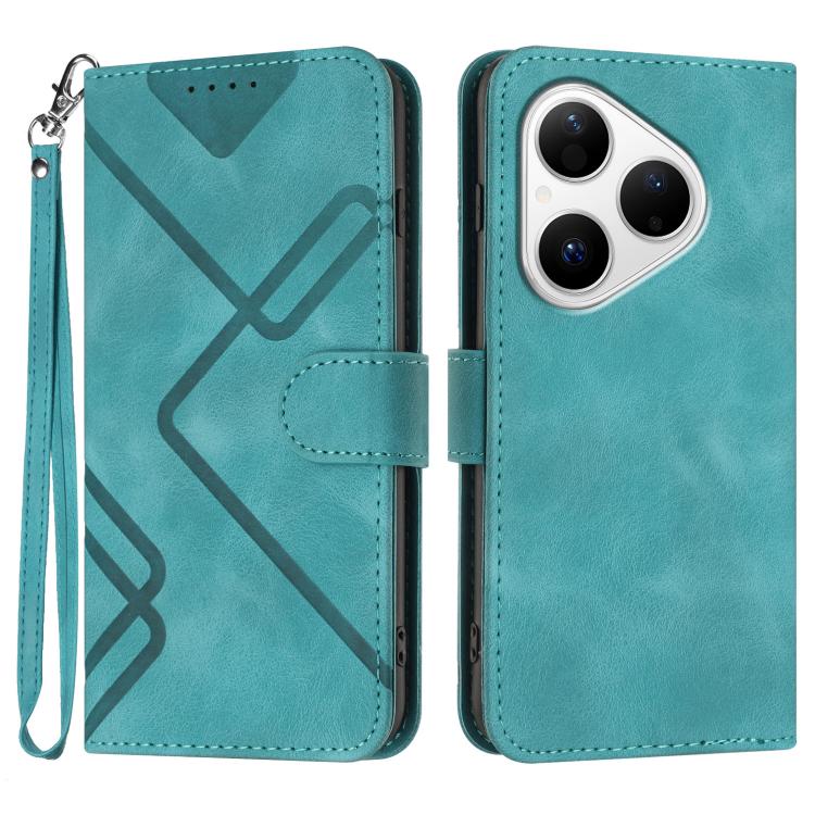 Line Pattern Skin Feel Leather Phone Case, For Huawei Pura 80 5G, For Huawei Mate 70 Pro / Mate 70 Pro+, For Huawei Mate 70, For Huawei nova 12i