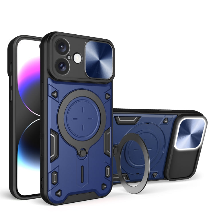 CD Texture Sliding CamShield Magnetic Holder Phone Case – iPhone 16 Pro, 16 Plus, 16 & 15 Pro Max