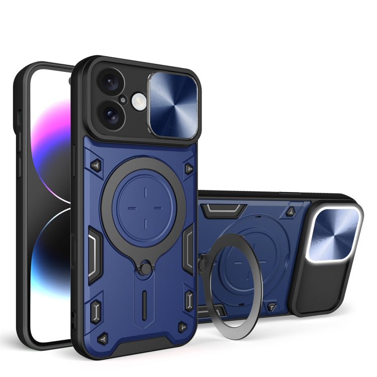 CD Texture Sliding CamShield Magnetic Holder Phone Case – iPhone 16 Pro, 16 Plus, 16 & 15 Pro Max