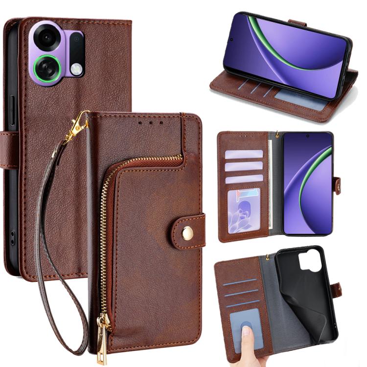 Zipper Bag Leather Phone Case, For OPPO K13 Turbo Pro 5G, For OPPO Reno14 F 5G, For OPPO A5x 5G Global, For OPPO A5 5G 2025 Global, For OPPO Find X8s+ 5G, For OPPO Find X8s 5G