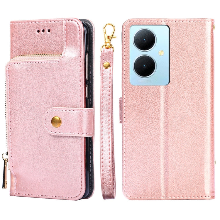 Zipper Bag Leather Phone Case, For vivo Y78 Plus 5G