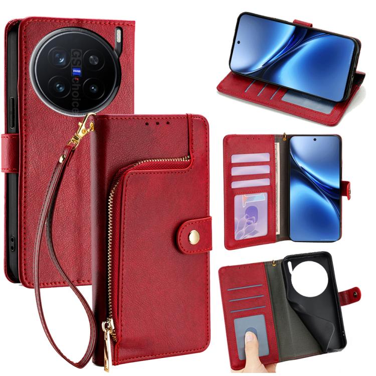 Zipper Bag Leather Phone Case, For vivo V50 5G, For vivo X200 Pro 5G, For vivo S19 Pro, For vivo S19, For vivo Y28 4G, For vivo X100s