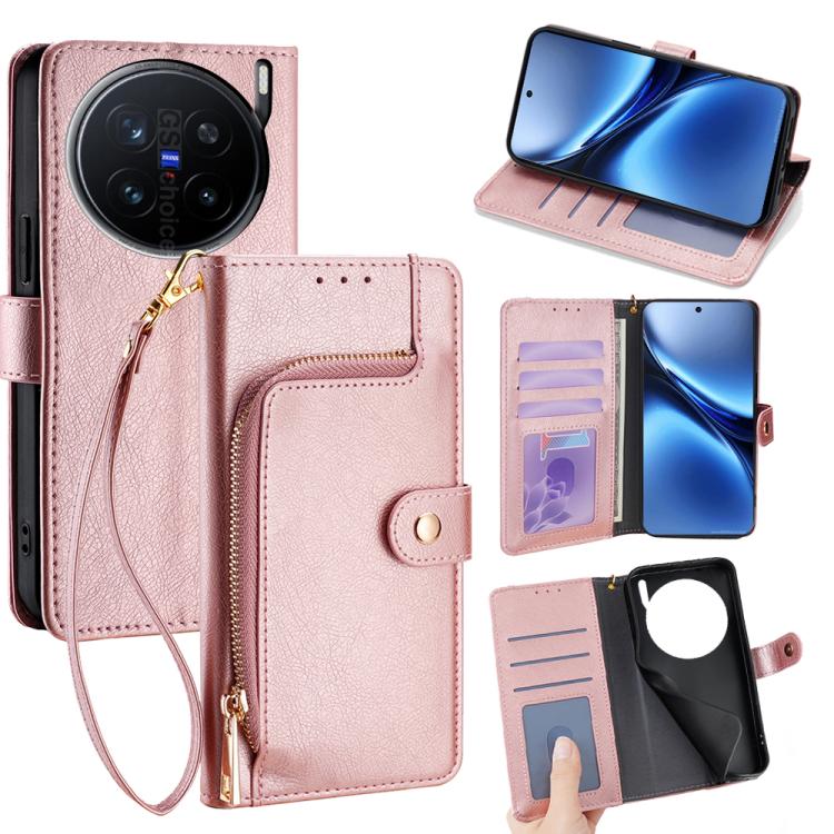 Zipper Bag Leather Phone Case, For vivo V50 5G, For vivo X200 Pro 5G, For vivo S19 Pro, For vivo S19, For vivo Y28 4G, For vivo X100s