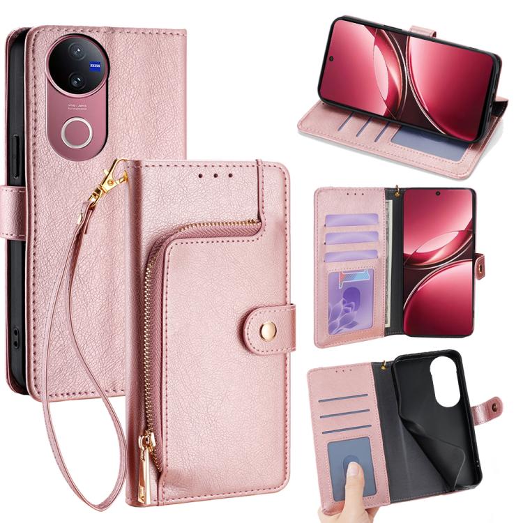 Zipper Bag Leather Phone Case, For vivo V50 5G, For vivo X200 Pro 5G, For vivo S19 Pro, For vivo S19, For vivo Y28 4G, For vivo X100s