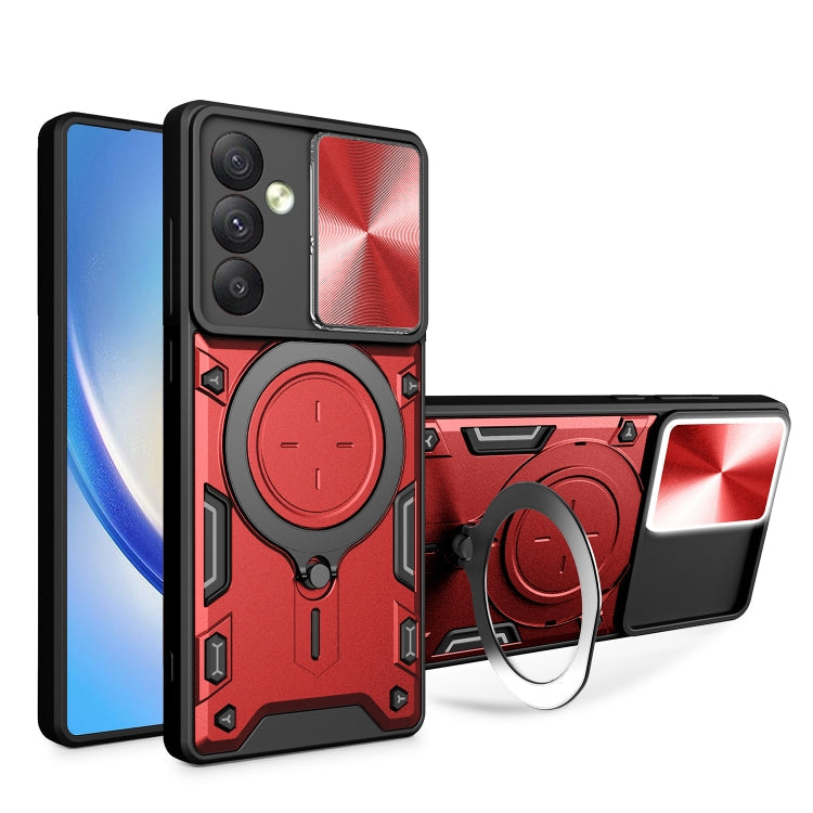 CD Texture Sliding Camshield Magnetic Holder Phone Case, For Samsung Galaxy A23 5G, For Samsung Galaxy A34 5G, For Samsung Galaxy A54 5G, For Samsung Galaxy S23 Ultra 5G