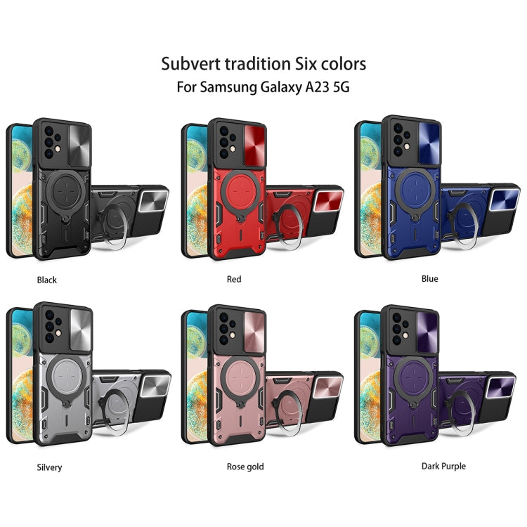 CD Texture Sliding Camshield Magnetic Holder Phone Case, For Samsung Galaxy A23 5G, For Samsung Galaxy A34 5G, For Samsung Galaxy A54 5G, For Samsung Galaxy S23 Ultra 5G