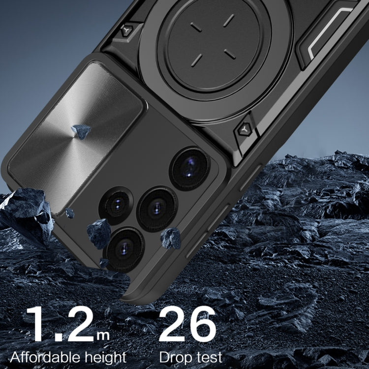 CD Texture Sliding Camshield Magnetic Holder Phone Case, For Samsung Galaxy S24 FE 5G, For Samsung Galaxy S24+ 5G, For Samsung Galaxy S24 5G, For Samsung Galaxy A24 4G