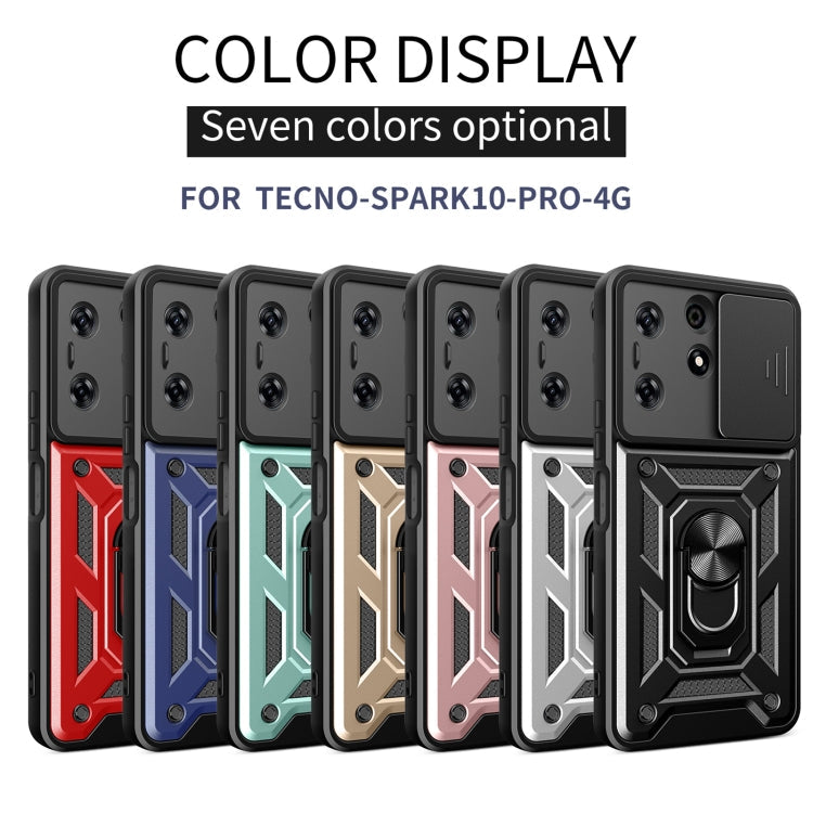 Sliding Camera Cover Design TPU+PC Phone Case, For Tecon Pova 5, For Tecno Spark 10 Pro