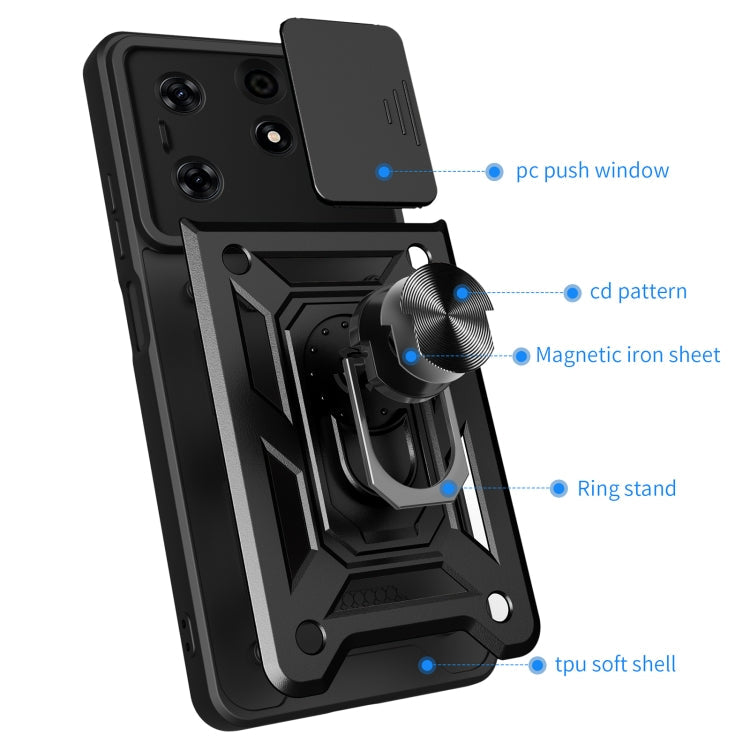 Sliding Camera Cover Design TPU+PC Phone Case, For Tecon Pova 5, For Tecno Spark 10 Pro
