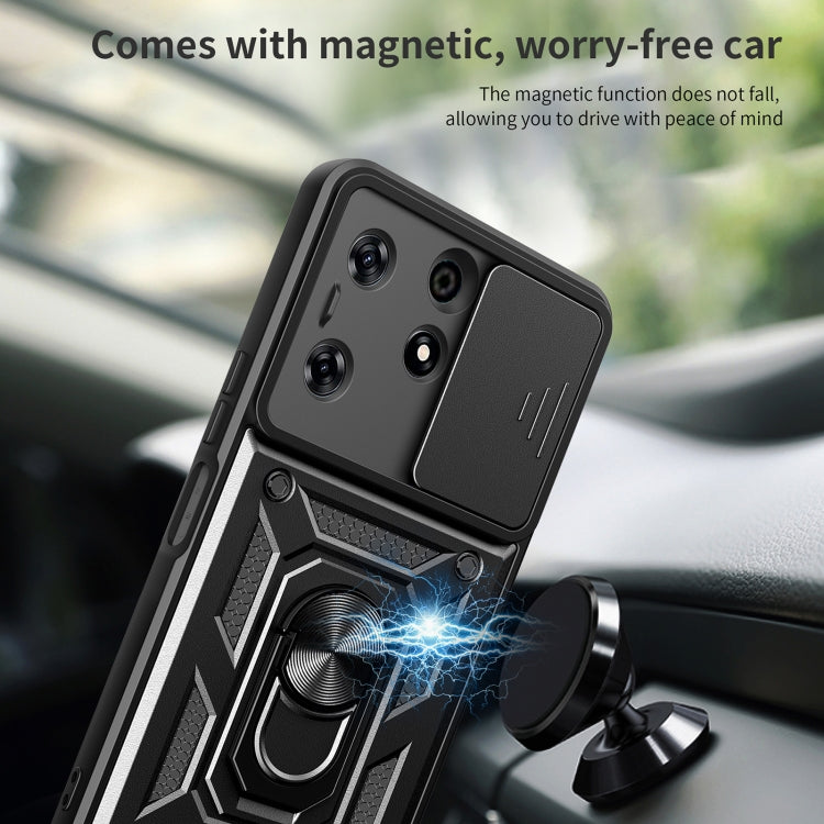 Sliding Camera Cover Design TPU+PC Phone Case, For Tecon Pova 5, For Tecno Spark 10 Pro