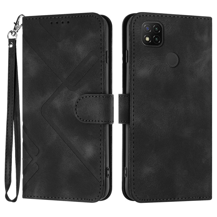 Line Pattern Skin Feel Leather Phone Case, For Xiaomi Redmi 10 Power, For Xiaomi Redmi 10A 4G, For Xiaomi Redmi 10C Global/10 India, For Xiaomi Redmi Note 11S 4G Global