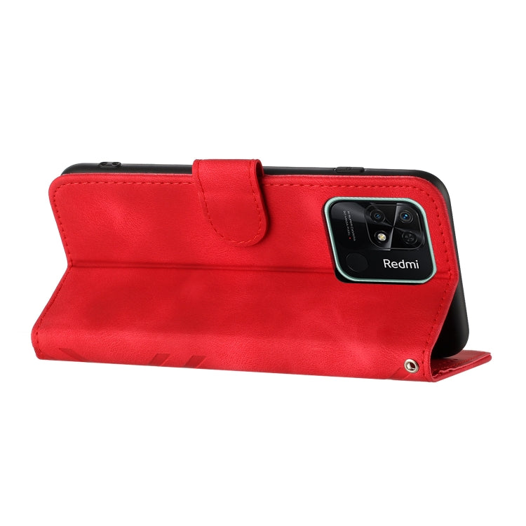 Line Pattern Skin Feel Leather Phone Case, For Xiaomi Redmi 10 Power, For Xiaomi Redmi 10A 4G, For Xiaomi Redmi 10C Global/10 India, For Xiaomi Redmi Note 11S 4G Global