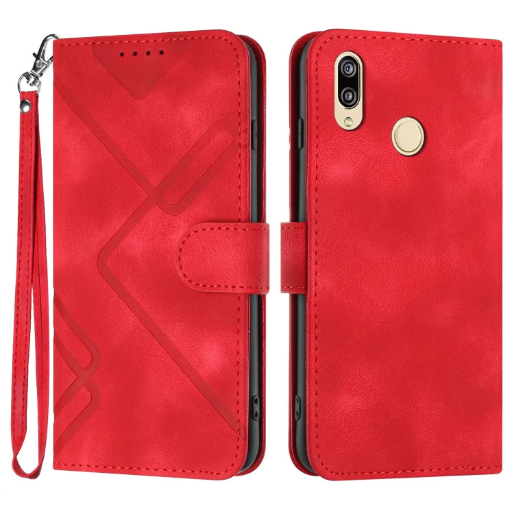 Line Pattern Skin Feel Leather Phone Case, For Xiaomi Redmi Note 8 Pro, For Xiaomi Redmi Note 7