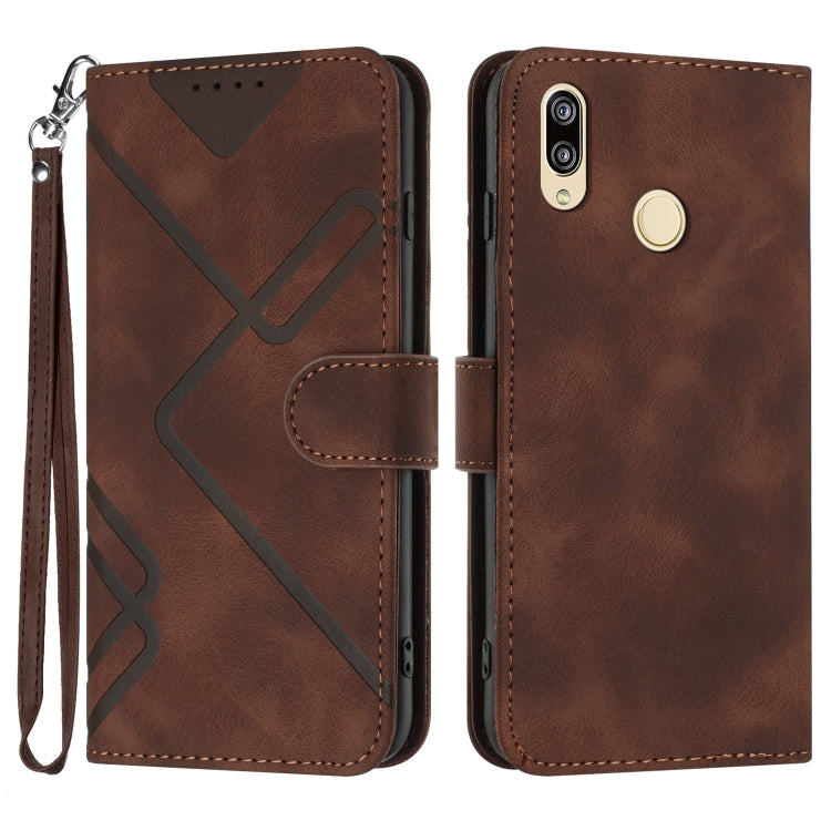 Line Pattern Skin Feel Leather Phone Case, For Xiaomi Redmi Note 8 Pro, For Xiaomi Redmi Note 7