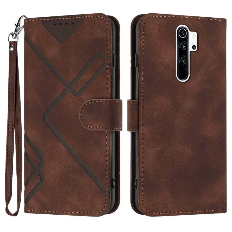 Line Pattern Skin Feel Leather Phone Case, For Xiaomi Redmi Note 8 Pro, For Xiaomi Redmi Note 7