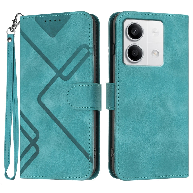 Line Pattern Skin Feel Leather Phone Case, For Xiaomi Redmi Note 13 Pro 4G, For Xiaomi Redmi Note 13 4G, For Xiaomi Redmi 13C, For Xiaomi Redmi K70E