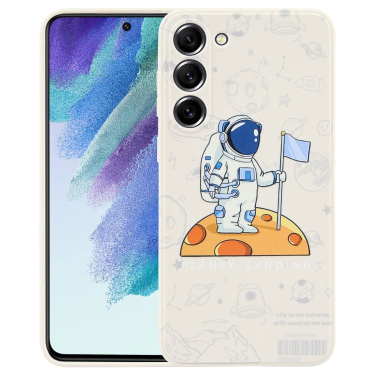 Astronaut Pattern Silicone Straight Edge Phone Case, For Samsung Galaxy S21 5G, For Samsung Galaxy S21+ 5G, For Samsung Galaxy S21 FE 5G
