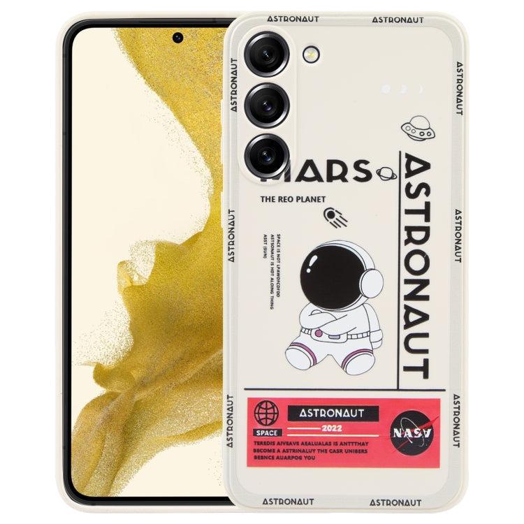 Astronaut Pattern Silicone Straight Edge Phone Case, For Samsung Galaxy S10, For Samsung Galaxy S10+, For Samsung Galaxy A91