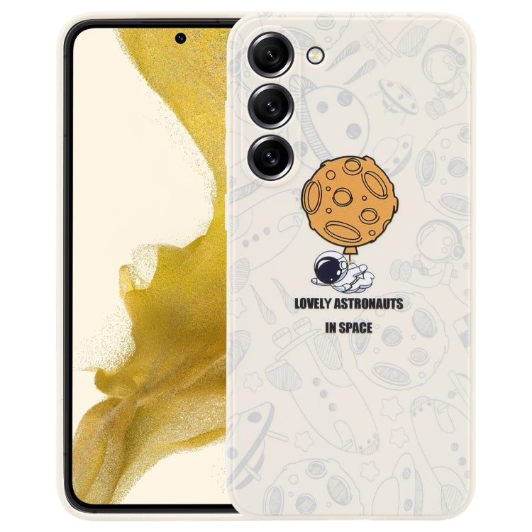 Astronaut Pattern Silicone Straight Edge Phone Case, For Samsung Galaxy S10, For Samsung Galaxy S10+, For Samsung Galaxy A91