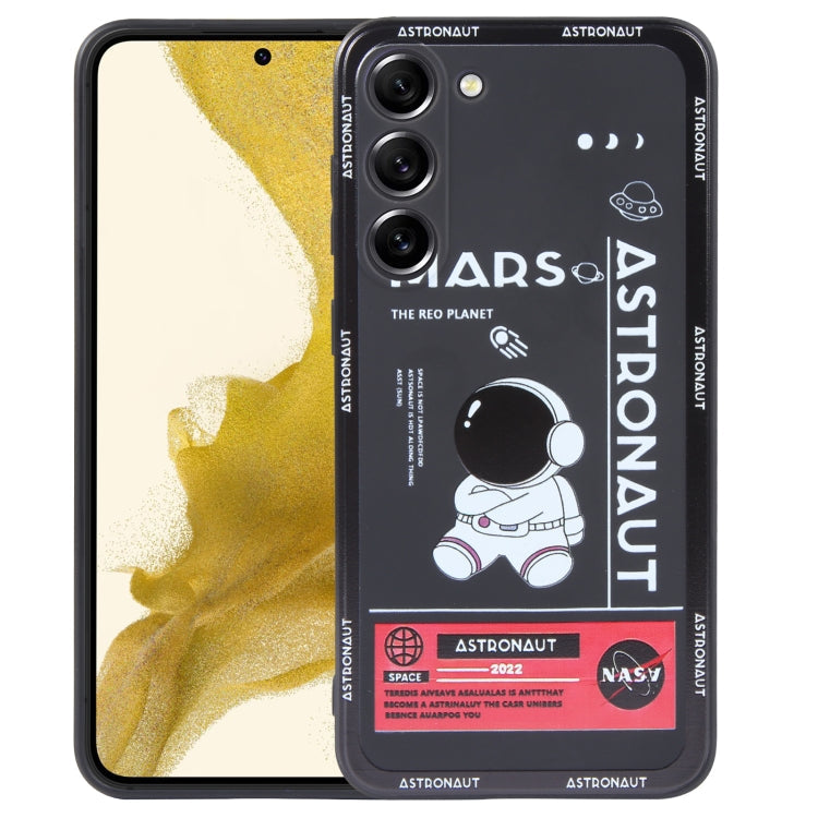 Astronaut Pattern Silicone Straight Edge Phone Case, For Samsung Galaxy A22 4G, For Samsung Galaxy A20 / A30, For Samsung Galaxy A13 5G / 4G