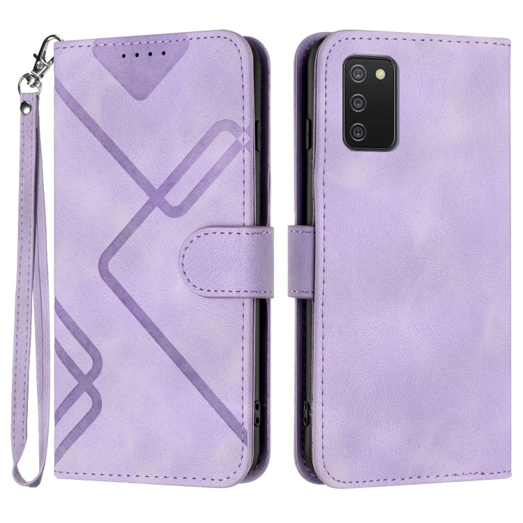 Line Pattern Skin Feel Leather Phone Case, For Samsung Galaxy S22 5G, For Samsung Galaxy A13 5G, For Samsung Galaxy Xcover 5, For Samsung Galaxy A03s 166mm