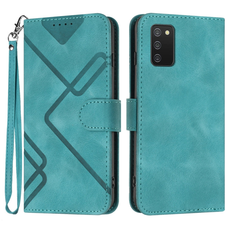 Line Pattern Skin Feel Leather Phone Case, For Samsung Galaxy S22 5G, For Samsung Galaxy A13 5G, For Samsung Galaxy Xcover 5, For Samsung Galaxy A03s 166mm