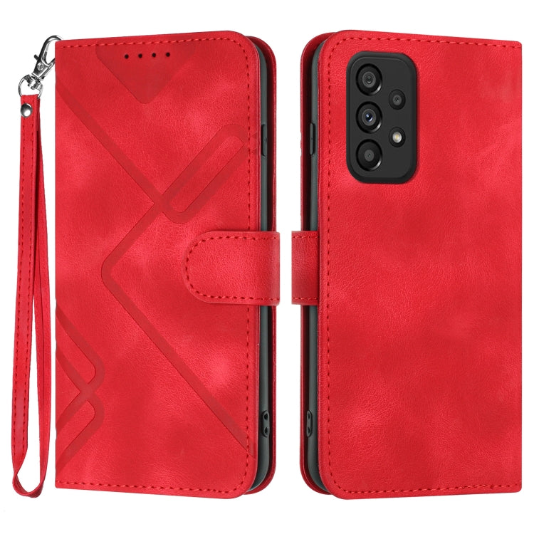Line Pattern Skin Feel Leather Phone Case, For Samsung Galaxy S20 FE, For Samsung Galaxy Xcover6 Pro, For Samsung Galaxy M53 5G, For Samsung Galaxy A23 4G
