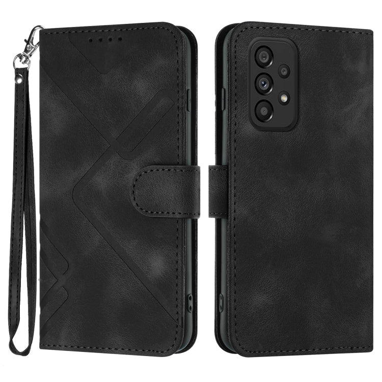 Line Pattern Skin Feel Leather Phone Case, For Samsung Galaxy S20 FE, For Samsung Galaxy Xcover6 Pro, For Samsung Galaxy M53 5G, For Samsung Galaxy A23 4G