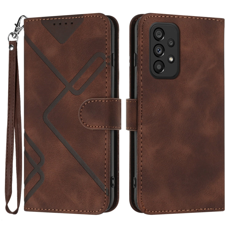 Line Pattern Skin Feel Leather Phone Case, For Samsung Galaxy S20 FE, For Samsung Galaxy Xcover6 Pro, For Samsung Galaxy M53 5G, For Samsung Galaxy A23 4G