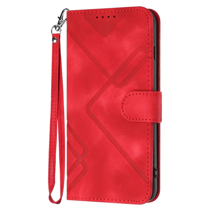 Line Pattern Skin Feel Leather Phone Case, For Samsung Galaxy S22 5G, For Samsung Galaxy A13 5G, For Samsung Galaxy Xcover 5, For Samsung Galaxy A03s 166mm