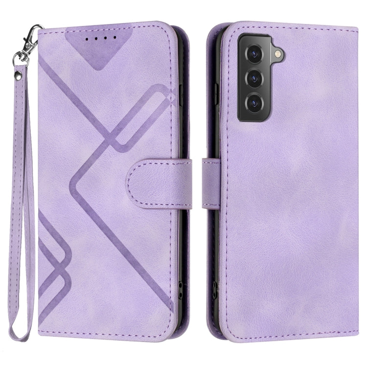 Line Pattern Skin Feel Leather Phone Case, For Samsung Galaxy S22 5G, For Samsung Galaxy A13 5G, For Samsung Galaxy Xcover 5, For Samsung Galaxy A03s 166mm