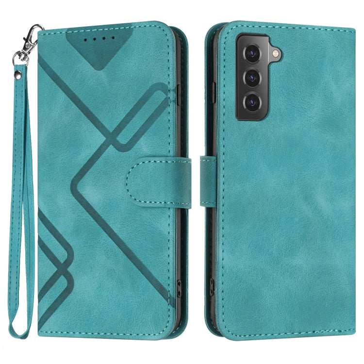 Line Pattern Skin Feel Leather Phone Case, For Samsung Galaxy S22 5G, For Samsung Galaxy A13 5G, For Samsung Galaxy Xcover 5, For Samsung Galaxy A03s 166mm